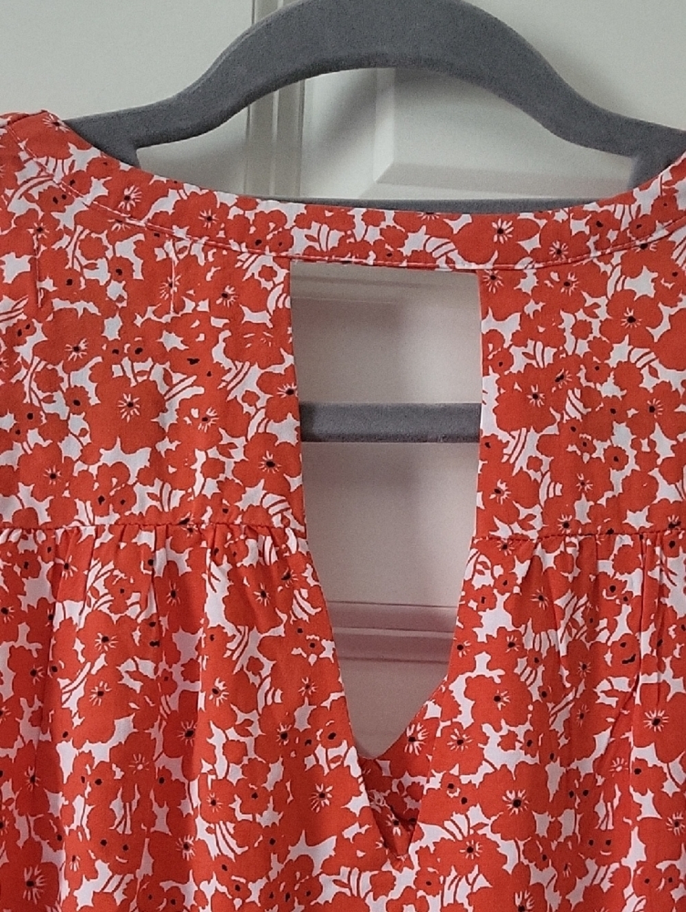 Old Navy Orange & White Floral Sleeveless Mini Dress Women’s Small - Picture 5 of 7